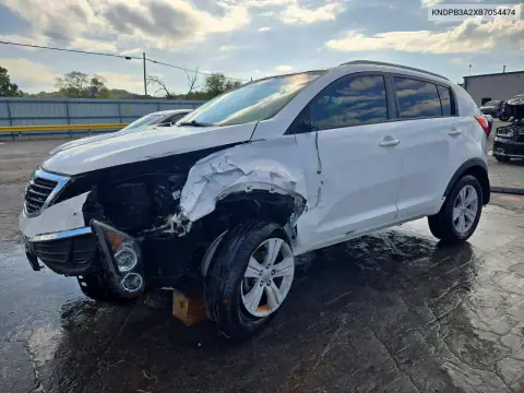 KNDPB3A2XB7054474 — 2011 Kia Sportage, Передняя часть, фото до ремонта