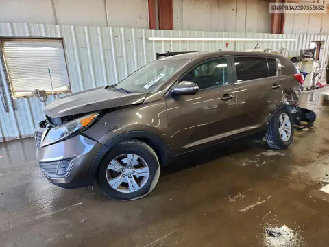 KNDPB3A23D7365652 — 2013 Kia Sportage, Задняя часть, фото до ремонта