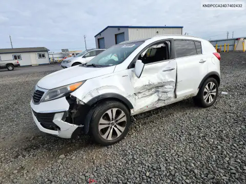 KNDPCCA24D7402432 — 2013 Kia Sportage, Сторона, фото до ремонта