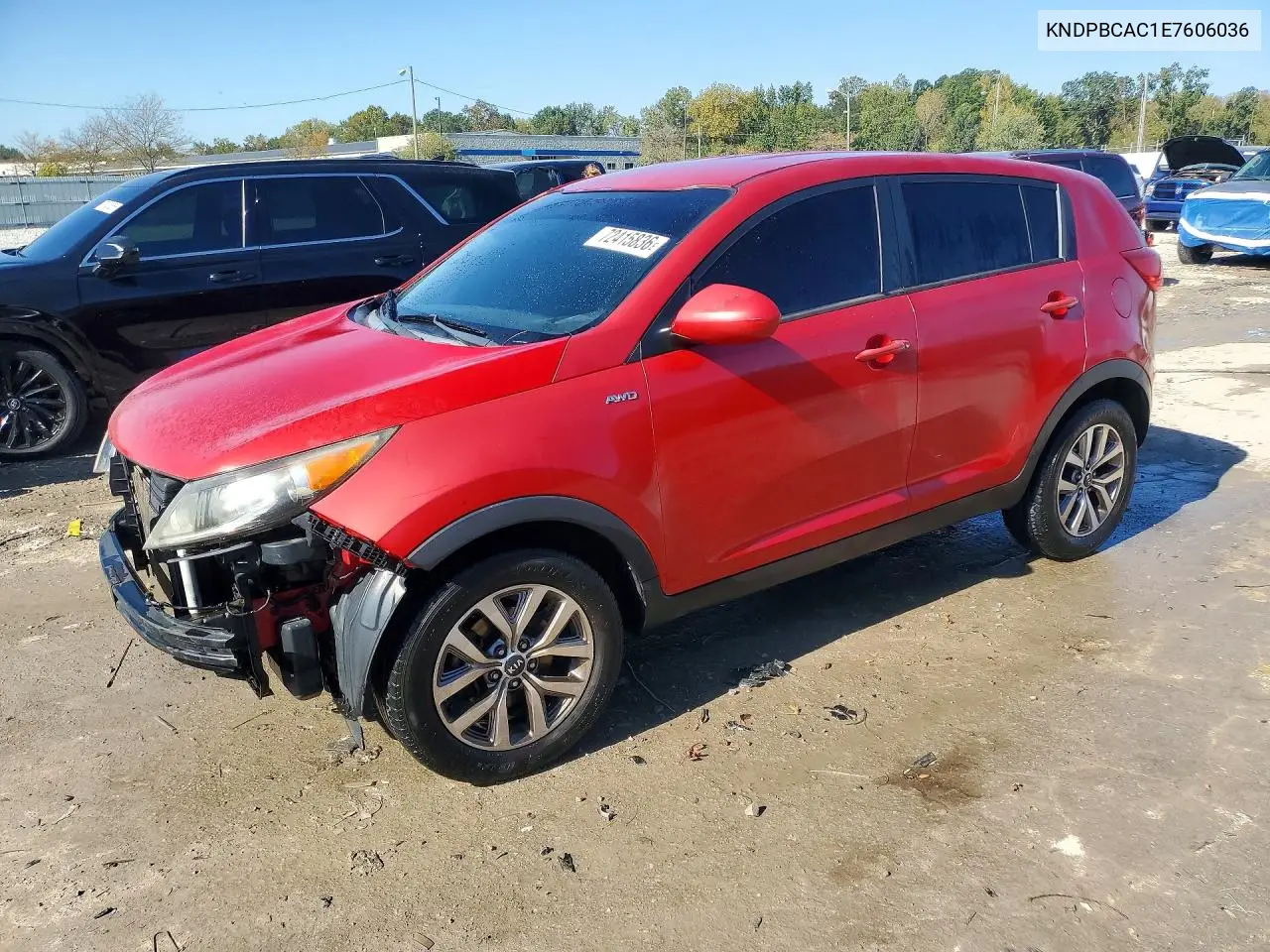 2014 Kia Sportage Lx VIN KNDPBCAC1E7606036 фото 1