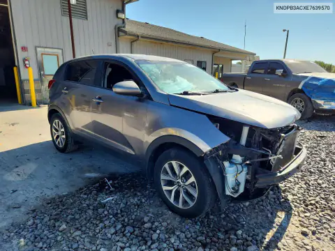 KNDPB3ACXE7639570 — 2014 Kia Sportage, фото 4 с аукциона Copart, Передняя часть