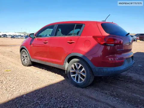 KNDPB3AC5F7757575 — 2015 Kia Sportage, фото 2 с аукциона Copart, Передняя часть