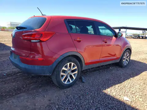 KNDPB3AC5F7757575 — 2015 Kia Sportage, фото 3 с аукциона Copart, Передняя часть