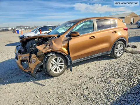 KNDPMCAC0H7127346 — 2017 Kia Sportage, Передняя часть, фото до ремонта