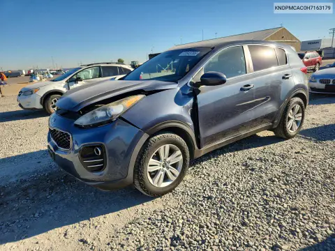 KNDPMCAC0H7163179 — 2017 Kia Sportage, Передняя часть, фото до ремонта