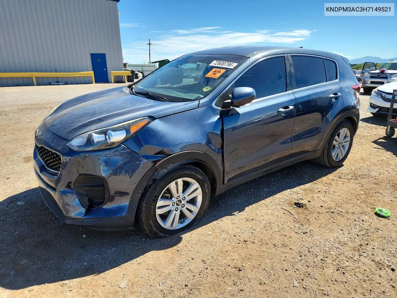2017 Kia Sportage Lx VIN KNDPM3AC3H7149521 фото 1