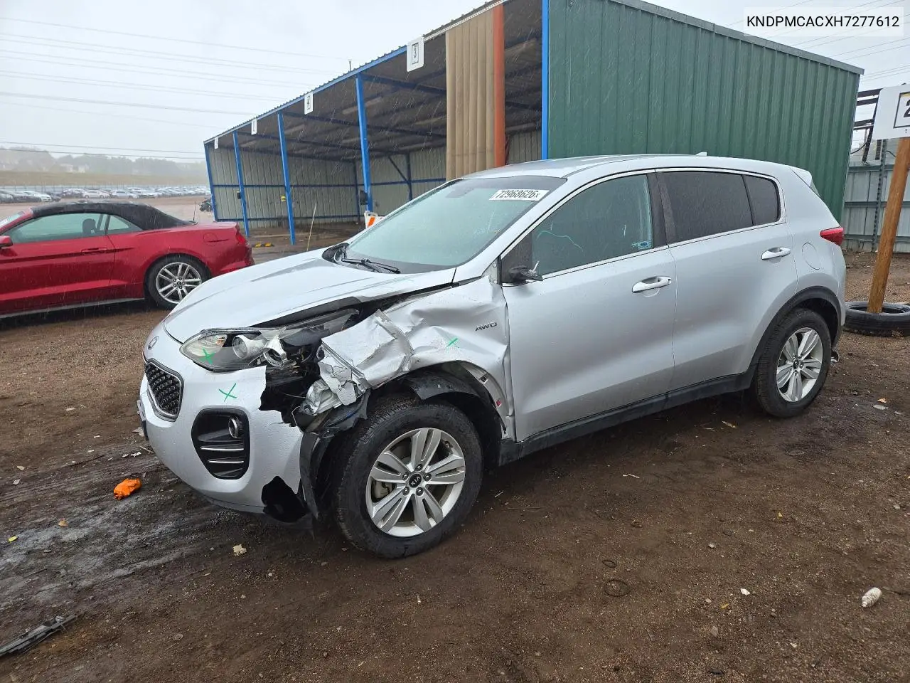 KNDPMCACXH7277612 Kia Sportage 2017 — повреждение Передняя часть, фото до ремонта