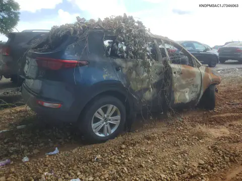 KNDPM3AC1J7346063 — 2018 Kia Sportage, фото 3 с аукциона Copart 20.10.2026, Пожар