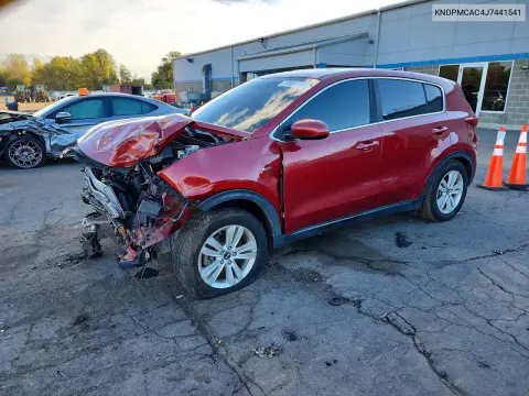 KNDPMCAC4J7441541 — 2018 Kia Sportage, Передняя часть, фото до ремонта