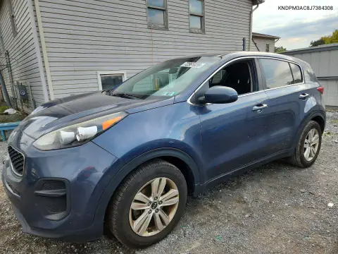 KNDPM3AC8J7384308 — 2018 Kia Sportage, Передняя часть, фото до ремонта