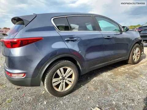 KNDPM3AC8J7384308 — 2018 Kia Sportage, фото 3 с аукциона Copart, Передняя часть