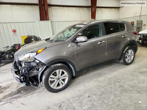 KNDPMCAC3J7394650 — 2018 Kia Sportage, Передняя часть, фото до ремонта