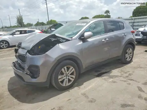 KNDPM3AC0K7536843 — 2019 Kia Sportage, Передняя часть, фото до ремонта