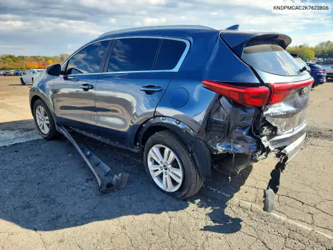 KNDPMCAC2K7623806 — 2019 Kia Sportage, фото 2 с аукциона Copart, Задняя часть