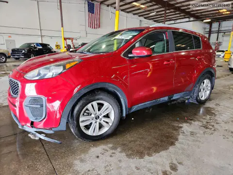 KNDPM3AC1K7491640 — 2019 Kia Sportage, Передняя часть, фото до ремонта