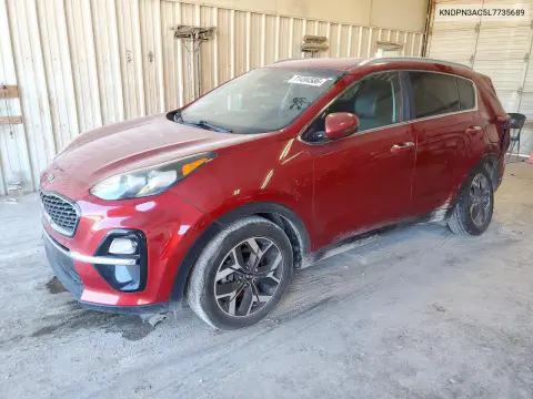 KNDPN3AC5L7735689 — 2020 Kia Sportage, Задняя часть, фото до ремонта