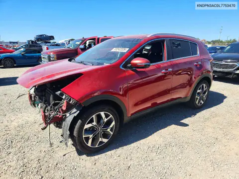 KNDPN3AC0L7753470 — 2020 Kia Sportage, Передняя часть, фото до ремонта