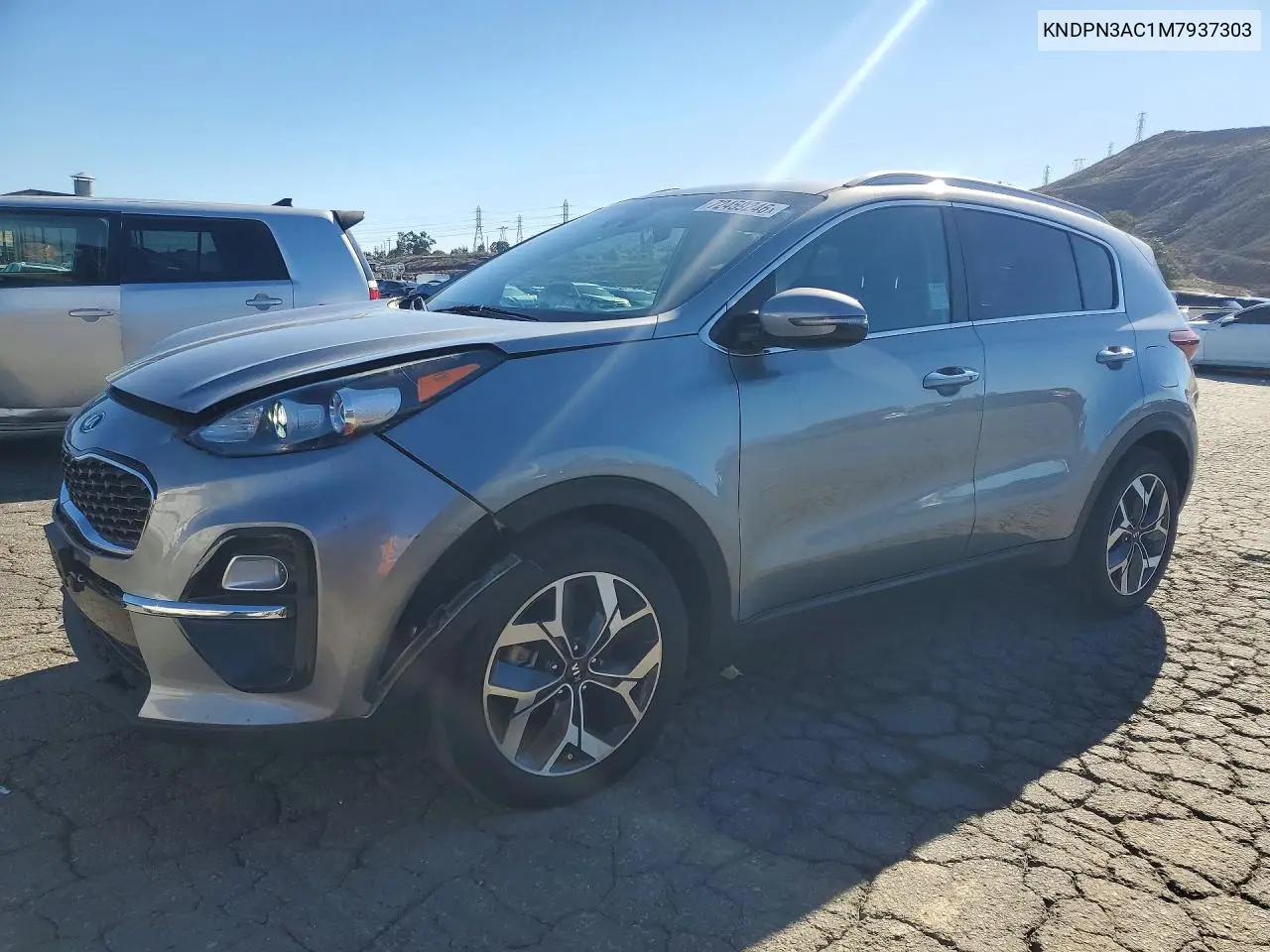 KNDPN3AC1M7937303 Kia Sportage 2021 — повреждение Передняя часть, фото до ремонта