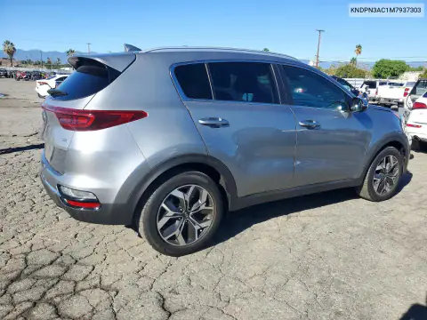 KNDPN3AC1M7937303 — 2021 Kia Sportage, фото 3 с аукциона Copart, Передняя часть