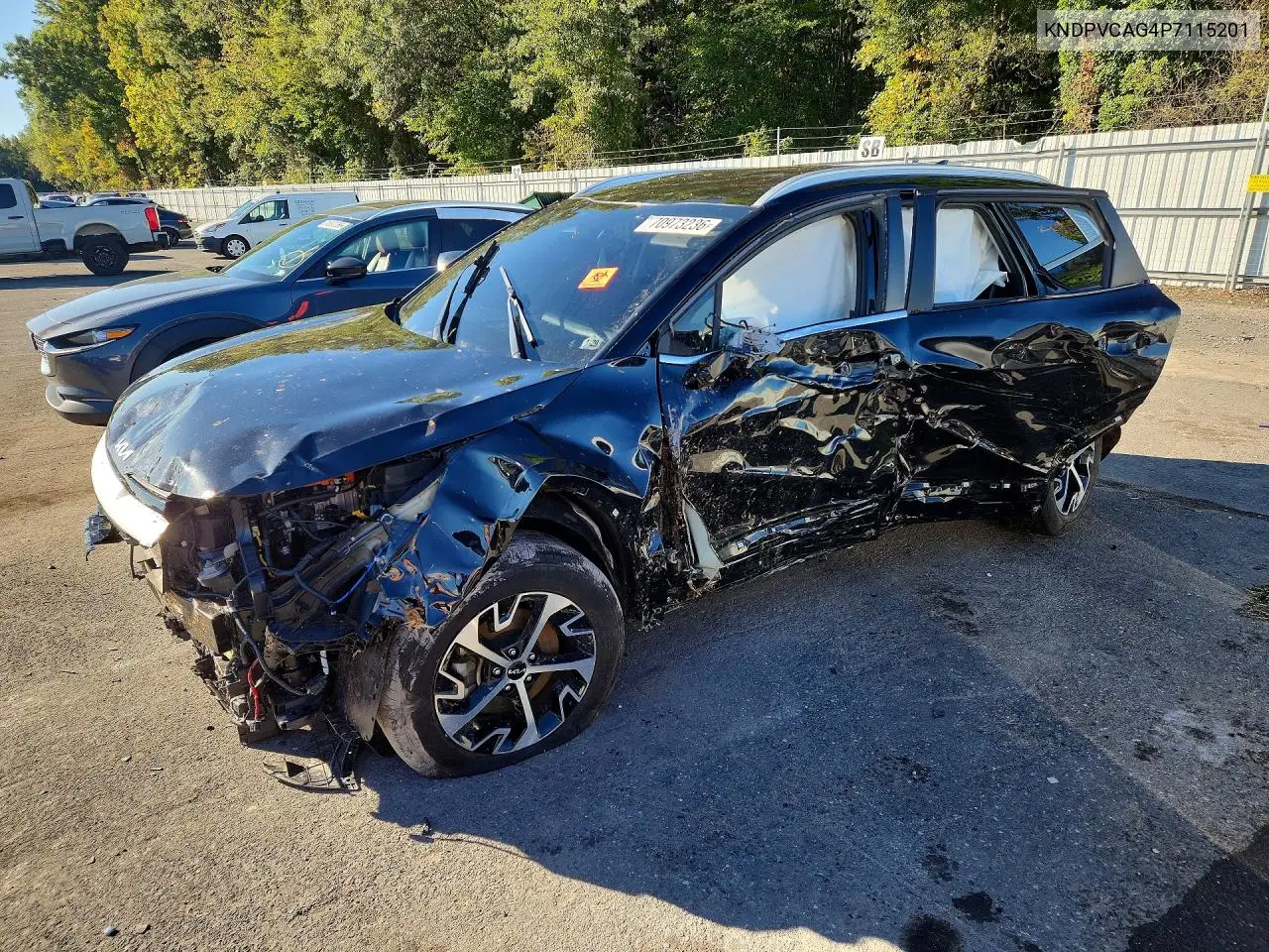KNDPVCAG4P7115201 Kia Sportage 2023 — повреждение Передняя часть, фото до ремонта