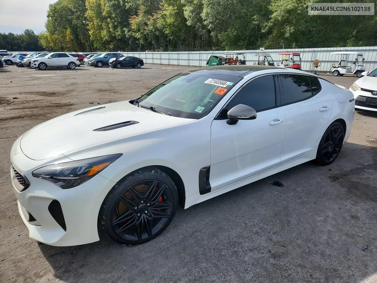 2022 Kia Stinger Gt1 VIN KNAE45LC2N6102138 фото 1