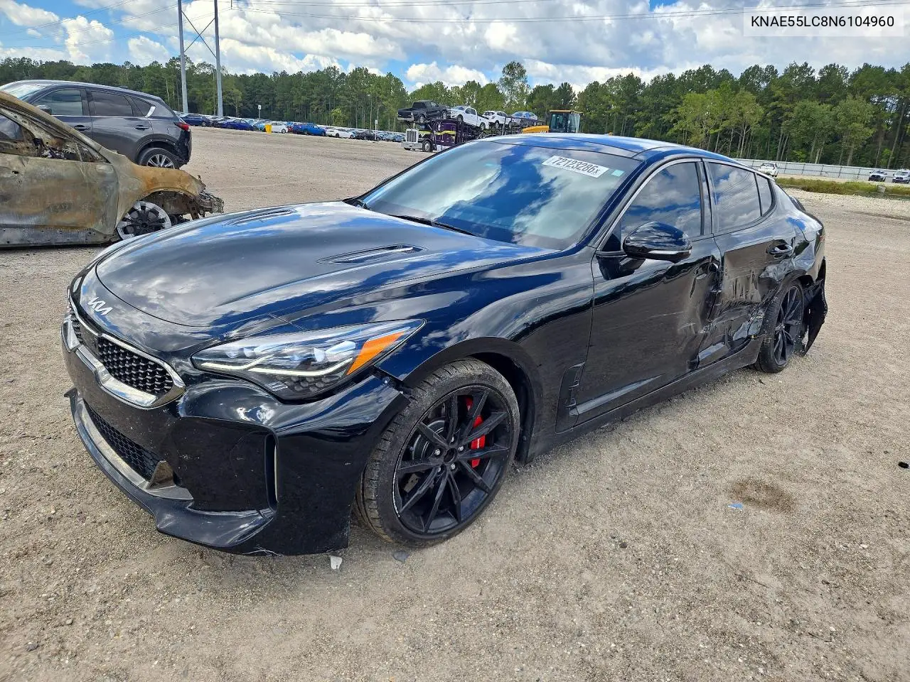 2022 Kia Stinger Gt2 VIN KNAE55LC8N6104960 фото 1