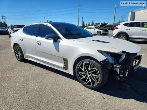 KNAE35LD8N6115360 — 2022 Kia Stinger, фото 4 с аукциона Copart, Передняя часть