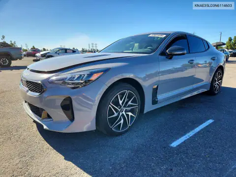 KNAE35LD3N6114603 — 2022 Kia Stinger, Сторона, фото до ремонта
