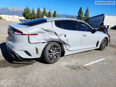 KNAE35LD3N6114603 — 2022 Kia Stinger, фото 3 с аукциона Copart, Сторона