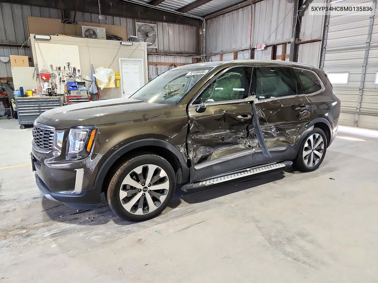 2021 Kia Telluride Ex VIN 5XYP34HC8MG135836 фото 1