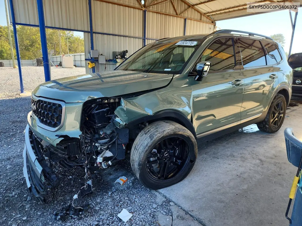 5XYP5DGC0PG406372 Kia Telluride 2023 — повреждение Передняя часть, фото до ремонта