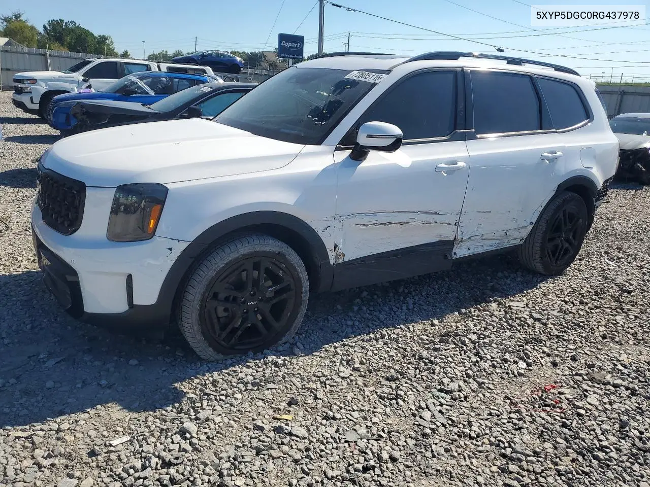 5XYP5DGC0RG437978 Kia Telluride 2024 — повреждение Сторона, фото до ремонта