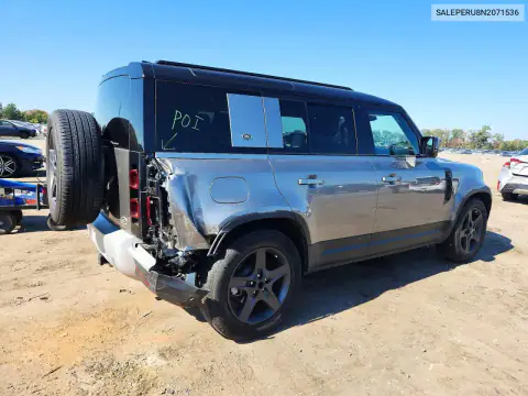SALEPERU8N2071536 — 2022 Land Rover Defender, фото 3 с аукциона Copart, Задняя часть