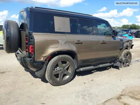 SALE27EU4P2242169 — 2023 Land Rover Defender, фото 3 с аукциона Copart, Передняя часть