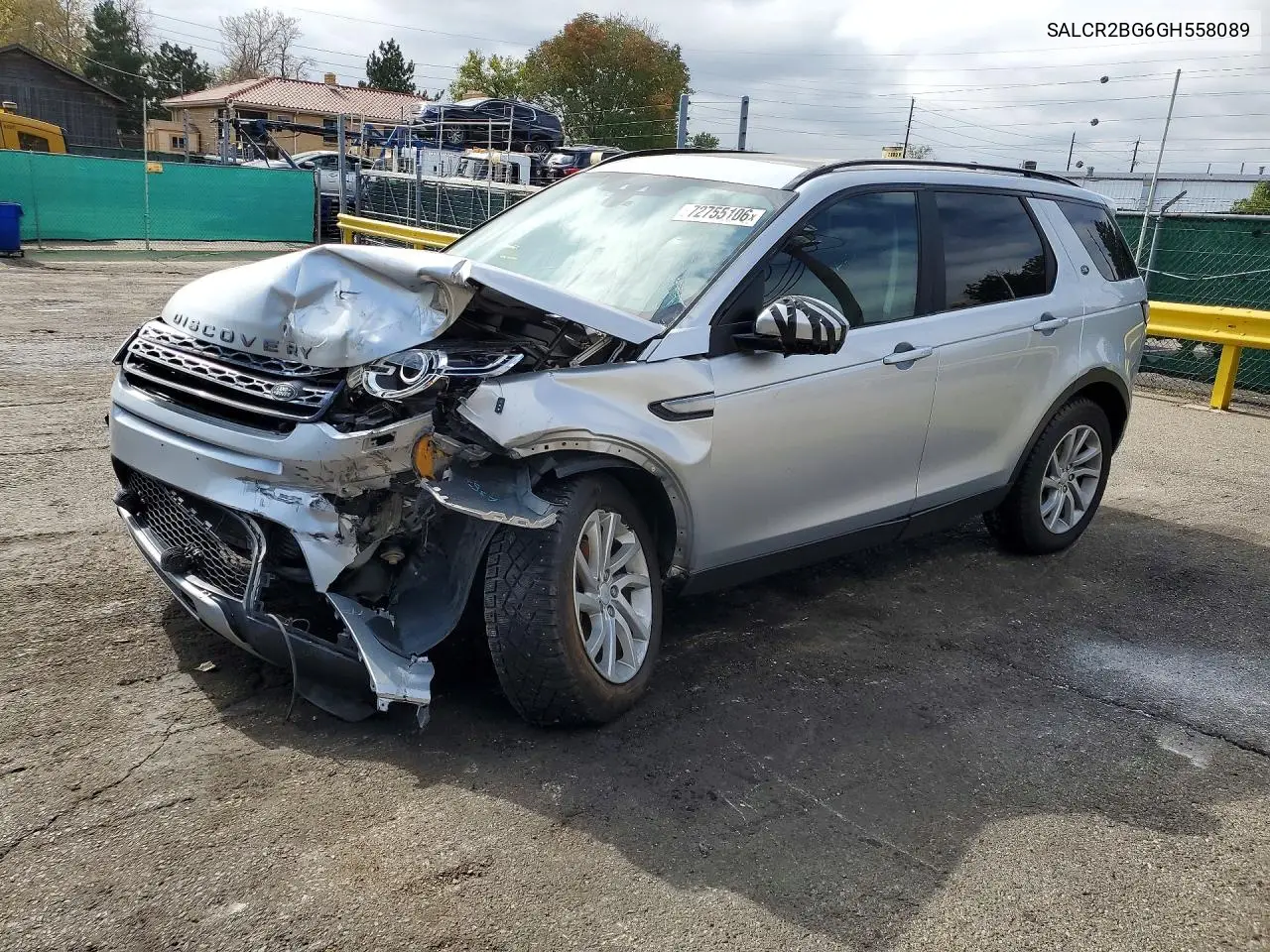 SALCR2BG6GH558089 Land Rover Discovery Sport 2016 — повреждение Передняя часть, фото до ремонта