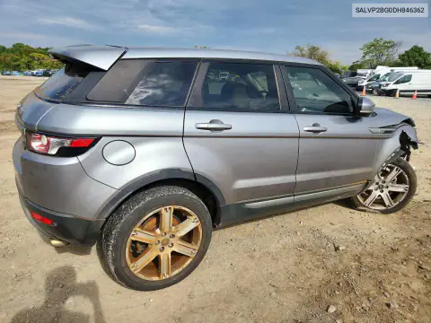 SALVP2BG0DH846362 — 2013 Land Rover Range Rover Evoque, фото 3 с аукциона Copart, Передняя часть