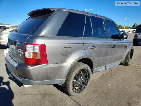 2007 Land Rover Range Rover Sport Supercharged VIN SALSH23407A117344 фото 3