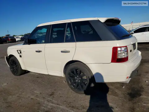 SALSH23499A212794 — 2009 Land Rover Range Rover Sport, фото 2 с аукциона Copart, Передняя часть