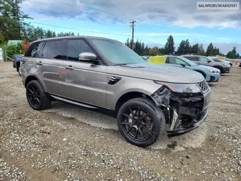 2019 Land Rover Range Rover Sport Hse VIN SALWR2RV3KA842931 фото 4