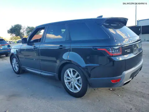 SALWG2RK3KA849616 — 2019 Land Rover Range Rover Sport, фото 2 с аукциона Copart, Мелкие вмятины и царапины
