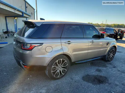 2021 Land Rover Range Rover Sport Hse Silver Edition VIN SALWR2SU3MA770391 фото 3