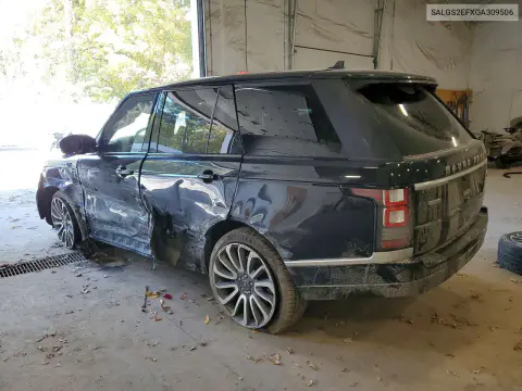 2016 Land Rover Range Rover Supercharged VIN SALGS2EFXGA309506 фото 2