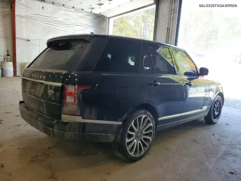 2016 Land Rover Range Rover Supercharged VIN SALGS2EFXGA309506 фото 3