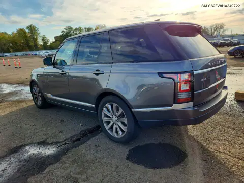 SALGS2FV8HA349722 — 2017 Land Rover Range Rover, фото 2 с аукциона Copart, Передняя часть