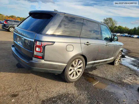 SALGS2FV8HA349722 — 2017 Land Rover Range Rover, фото 3 с аукциона Copart, Передняя часть