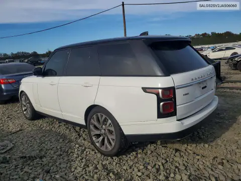 2018 Land Rover Range Rover Hse VIN SALGS2SV2JA506060 фото 2