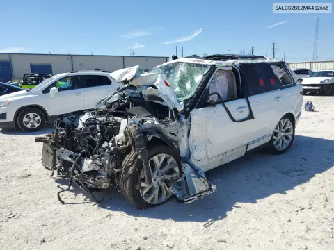 SALGS2SE2MA452666 — 2021 Land Rover Range Rover, Биологическая / Химическая опасность, фото до ремонта