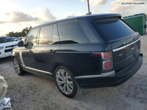 SALGS2RU1NA464998 — 2022 Land Rover Range Rover, фото 2 с аукциона Copart, Не указано