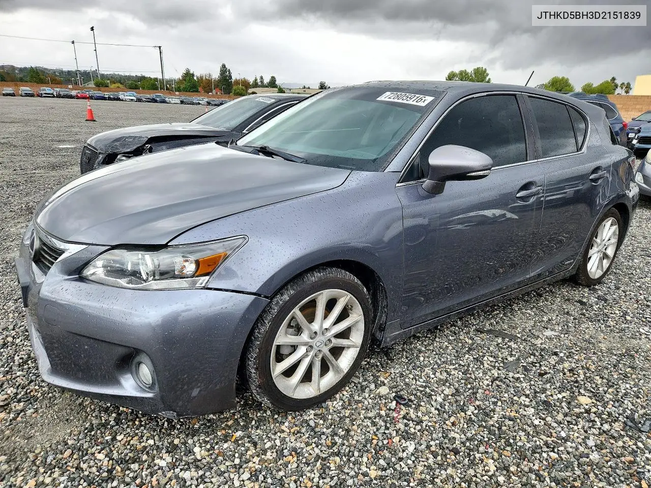 2013 Lexus Ct 200 VIN JTHKD5BH3D2151839 фото 1