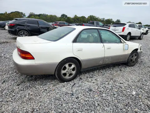 1999 Lexus Es 300 VIN JT8BF28G9X0201831 фото 3